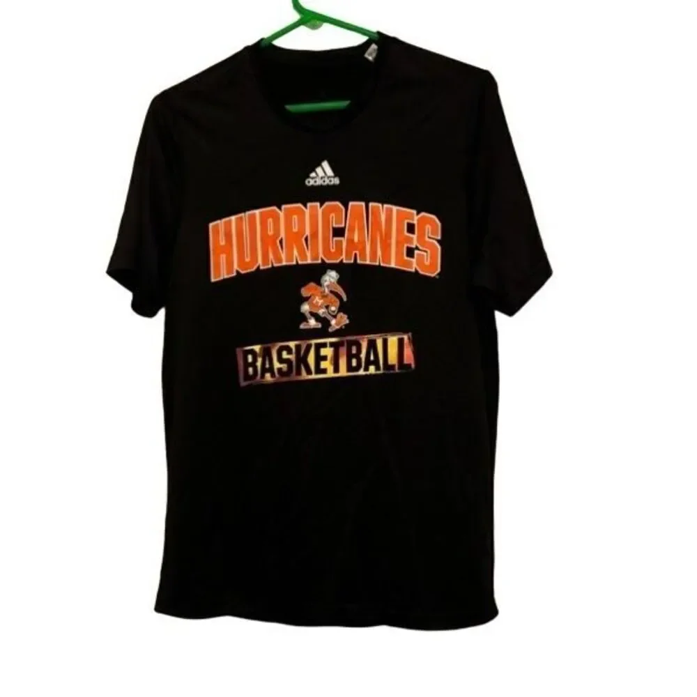 Miami Hurricanes Basketball Size Medium Adidas Creator Tee T-Shirt